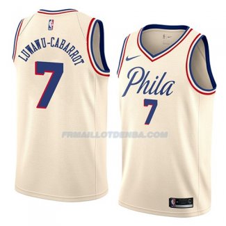 Maillot Philadelphia 76ers Timothe Luwawu Cabarrot Ciudad 2018 Crema Crema