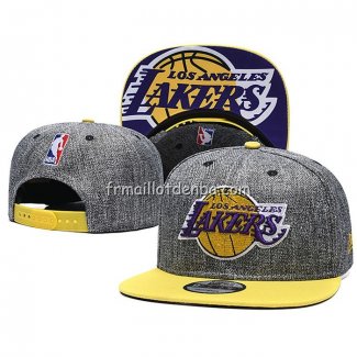 Casquette Los Angeles Lakers 9FIFTY Snapback Gris Jaune